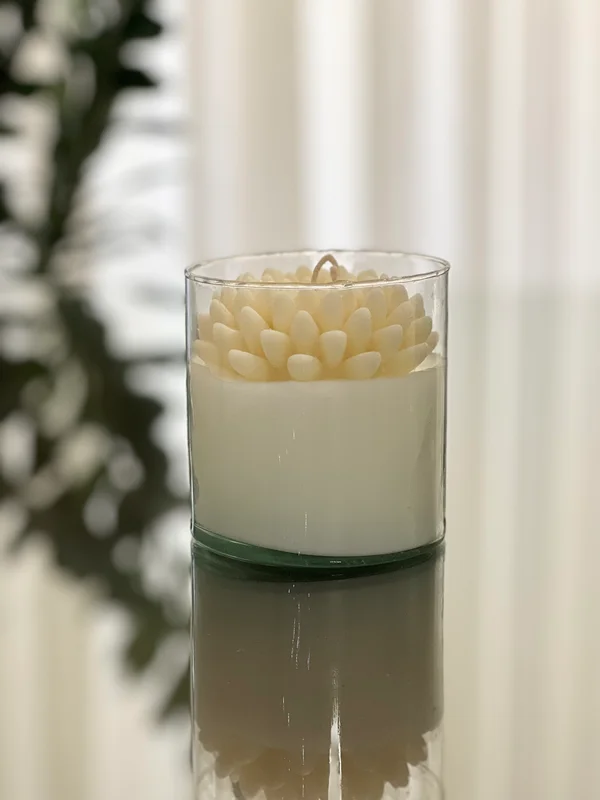 شمع جار گل داوودی