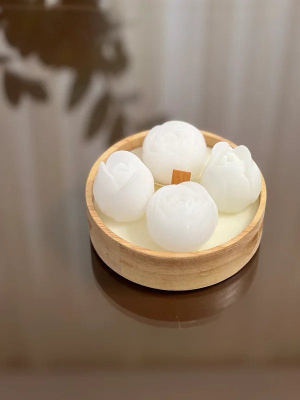 شمع مجموعه چوب و گل کد ۰۲