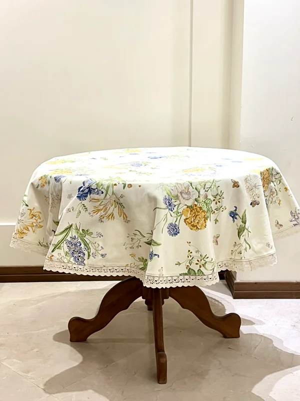 رومیزی طرح گلهای وحشی (میز مربع و مستطیل)