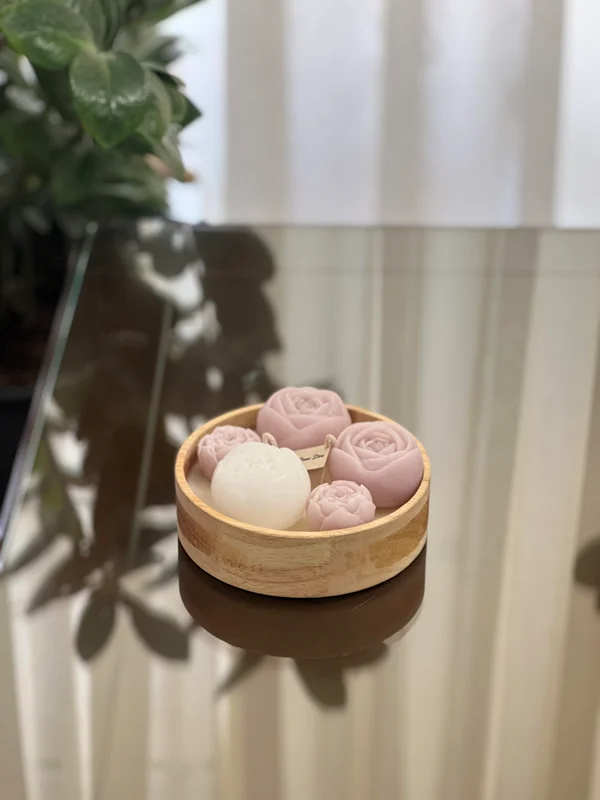 شمع مجموعه چوب و گل کد 08