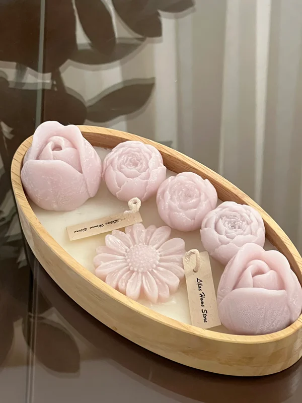 شمع مجموعه چوب و گل کد ۰۵