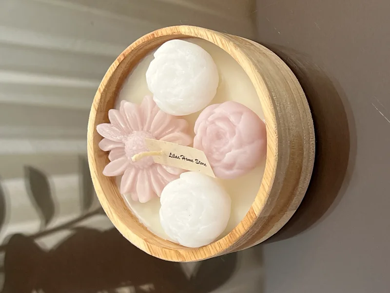 شمع مجموعه  چوب و گل کد ۰۱